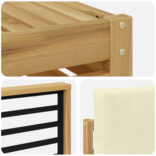  Setovi sofa s jastukom 9 pcs Bijela i krem Poliester Slike