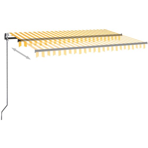 Tenda na automatsko uvlačenje 400 x 350 cm žuto-bijela Slike