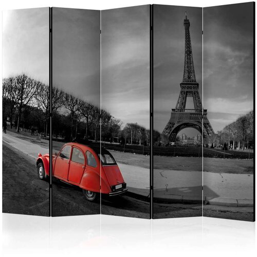  Paravan u 5 dijelova - Eiffel Tower and red car II [Room Dividers] 225x172 Slike