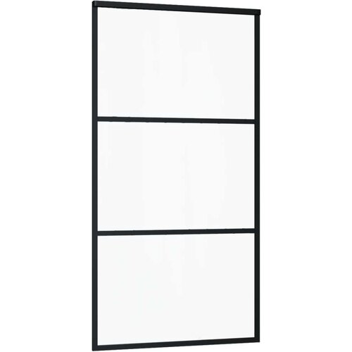 vidaXL Klizna vrata s priborom ESG staklo i aluminij 102 x 205 cm Cene