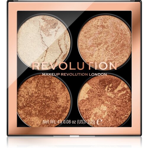 Revolution cheek kit paleta visoko pigmentiranih highlightera i bronzera 8,8 g nijansa Don´t hold back za žene Cijene