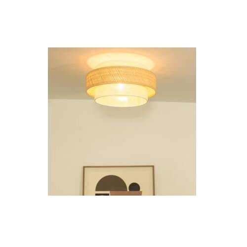  plafonsko svetlo boho 1xE27/60W/230V prečnik 40 cm juta/krem Slike