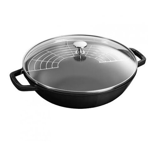 Staub Wok 30 cm with Lid Black, Cast Iron Cijene