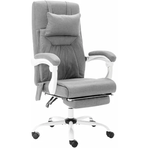  Masažna uredska stolica od tkanine siva
