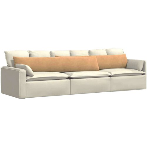 VidaXL jastučići za sofu 2 pcs smeđa 200 x 40 cm kordura tekstil Slike