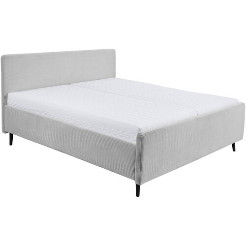 MID.YOU OBLAZINJENA POSTELJA 180 cm x 200 cm , tekstil, leseni material svetlo siva Cene