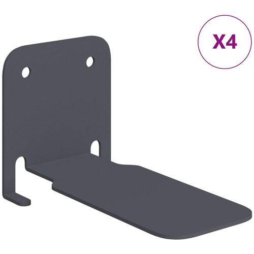  Lebdeća polica s policom Zidne 4 pcs Antracit 6 x 10,8 x 6,6 cm Slike