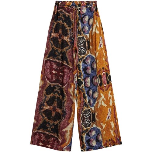 Desigual Lahkotne hlače & Harem hlače PANT_BEATTLE PALAZZ 26SWPW49 Rumena Cene