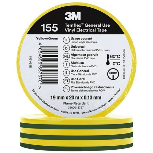 3m Izolir traka (20 m, 19x0,13 mm) žuto/zelena Slike