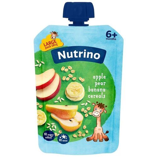 Nutrino Baby jabolko, hruška, banana z žiti 180 g Cene