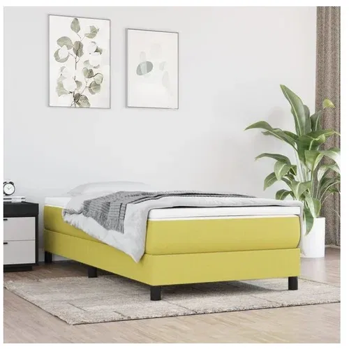  Box spring posteljni okvir zelen 80x200 cm blago