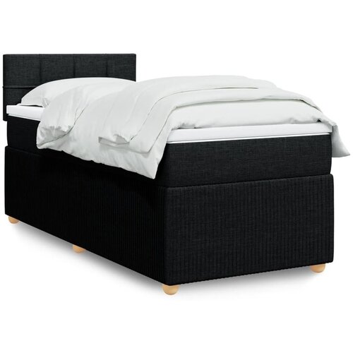 vidaXL spring krevet s madracem crni 80 x 200 cm od tkanine Cijene