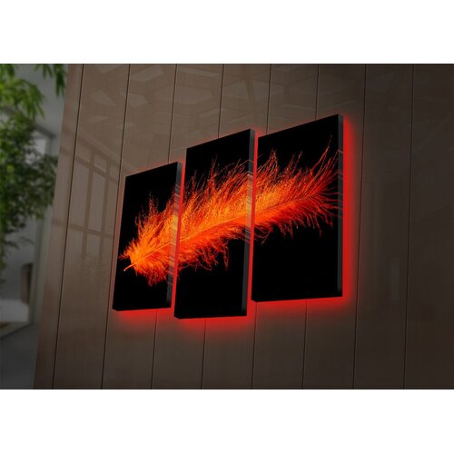Wallity Dekorativna LED slika 3PATDACT-19, 66x45cm, 3 dijela Cijene