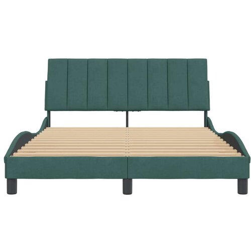 Okvir za krevet s uzglavljem tamnozeleni 120x200 cm bar&amp;scaron;unasti Slike