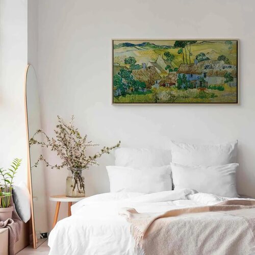  Slika - Vincent Van Gogh &amp;ndash; Farms near Auvers 120x60 U prirodnom drvenom okviru Slike