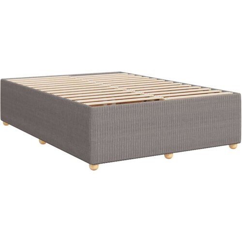  Krevet s oprugama i madracem smeđesivi 140x200 cm tkanina Slike