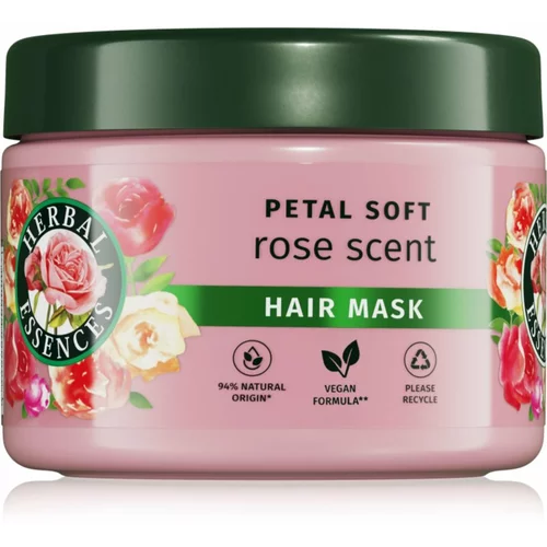 Herbal essences Rose Scent Petal Soft hranilna maska za suhe lase 300 ml