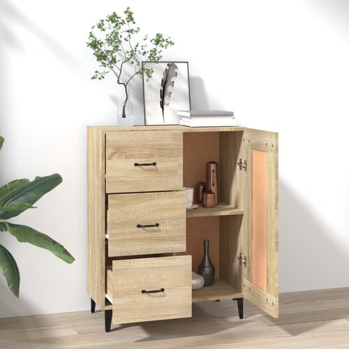  Komoda boja hrasta sonome 69,5x34x90 cm od konstruiranog drva Slike