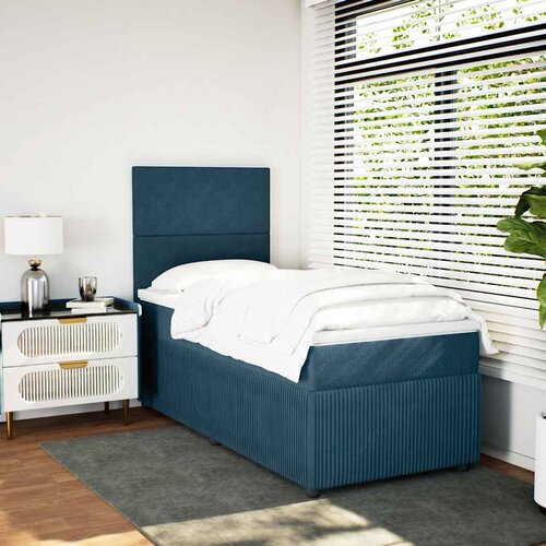 Box spring krevet s madracem plavi 90x190 cm bar&scaron;unasti Cijene