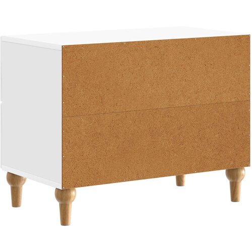  Noćni ormar s ladicama Bijela visokog sjaja 62 x 34,5 x 48 cm Slike