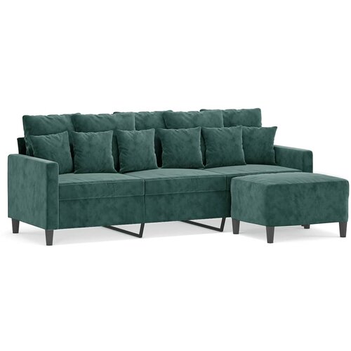 Maison Chic kavč - Sofa - Kanape s stolčkom za noge temno zelen 180 cm žamet, (21727582) Cene