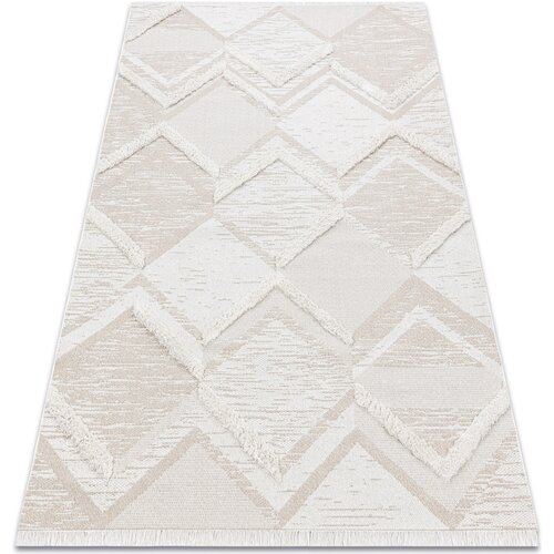 RugsX Preproge Preproga MOROC 22314 rombov, cikcak, boho Organski 155x220 cm Bež Cene