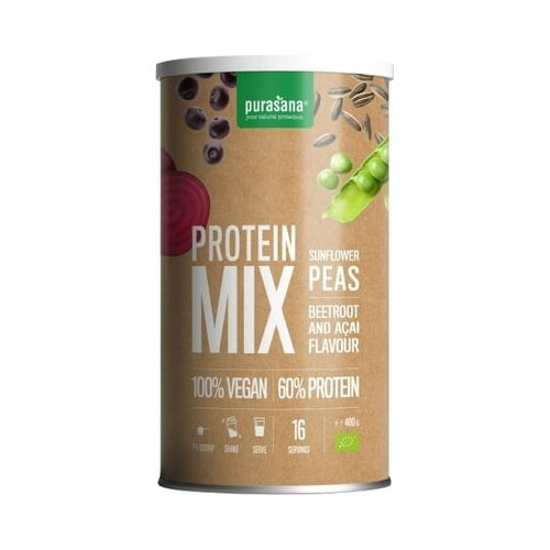 Purasana Veganska proteinska mje&amp;scaron;avina proteina suncokreta i gra&amp;scaron;ka, bio Slike