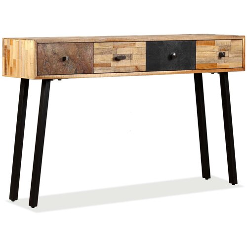 VidaXL Konzolni Stol od Masivne Obnovljene Tikovine 120x30x76 cm Slike