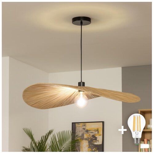  Brilagi - LED luster na lanku CERIA BOHO 1xE27/40W/230V, prečnik 80 cm, od rafije Cene