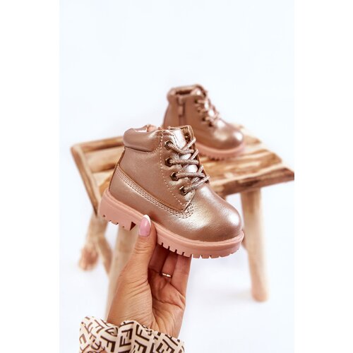 Boto Kids Trappers Boots Gold Pink Dexter Cene