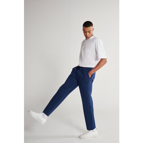 AC&Co / Altınyıldız Classics Unisex Indigo Standard Fit Regular Cut Pocketed Cotton Stretchy Sweatpants Slike