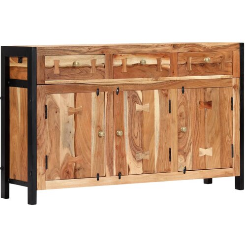 VidaXL Komoda 120x35x75 cm trden akacijev les Slike