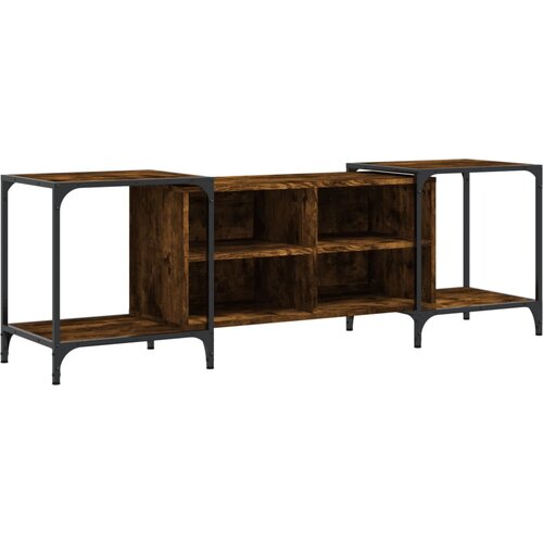 Maison Chic TV omarica - TV stojalo - Televizijska omarica dimljeni hrast 153x37x50 cm inženirski les, (21701797) Cene