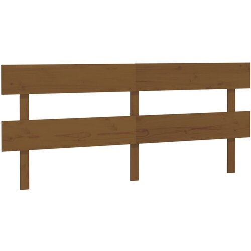 Maison Chic posteljno vzglavje - vzglavna omarica - nočna omarica medeno rjavo 204x3x81 cm trdna borovina, (21707286) Slike