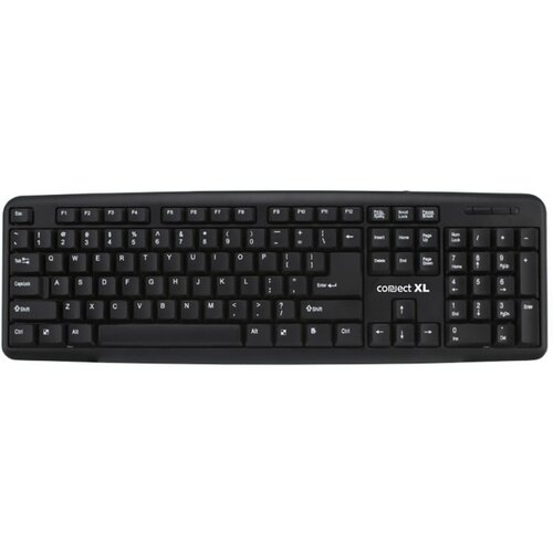 Connect Xl tipkovnica s postavitvijo Qwerty, USB, črna - CXL-K100 Cene