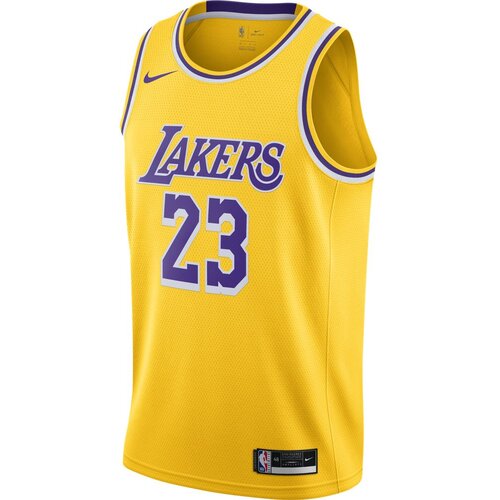Nike Majice s kratkimi rokavi Nba Los Angeles Lakers Lebron James Icon Edition Rumena Cene