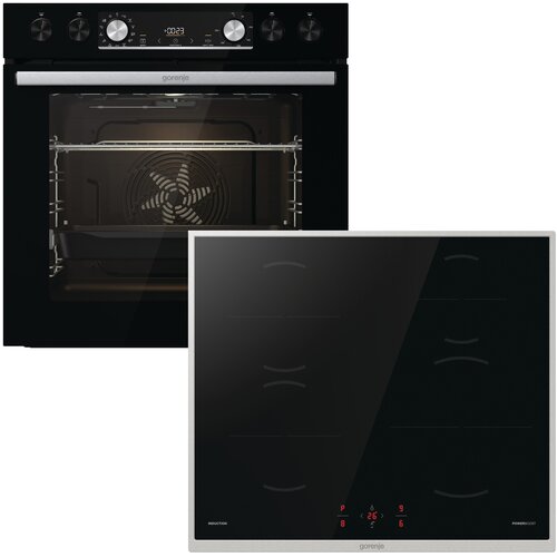 Gorenje Black Set 5 Induktion + Vgradni BCIX6737E05BG GI6400BXDE &scaron;tedilnik z indukcijsko plo&scaron;co Cene