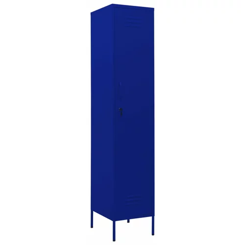 vidaXL Omara s ključavnico mornarsko modra 35x46x180 cm jeklo, (20705501)