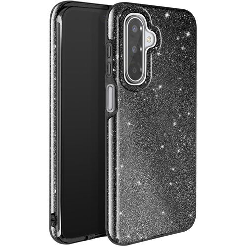 AVIZAR Ovitek za Galaxy A17, dvomaterialna zasnova in bleščeč zaključek, Črna, (5000189119) Cene