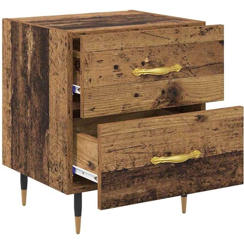  Noćni ormar s ladicama 2 pcs Staro drvo 40 x 35 x 47.5 cm Slike