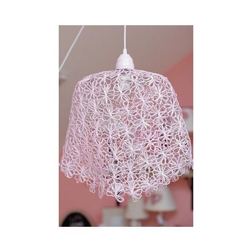  Luster od pletene žice 41x41cm roze Slike