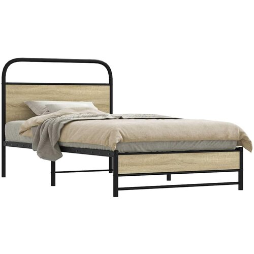 Furnova Posteljni okvir brez vzmetnice 90x190 cm sonoma hrast inž. les, (21934820) Slike
