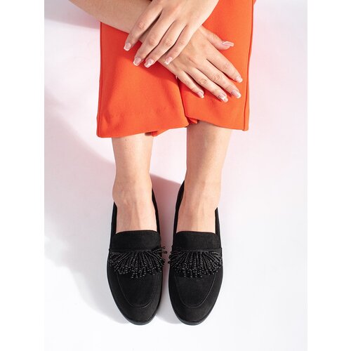 GOODIN Women&amp;#039;s suede loafers with beads Slike