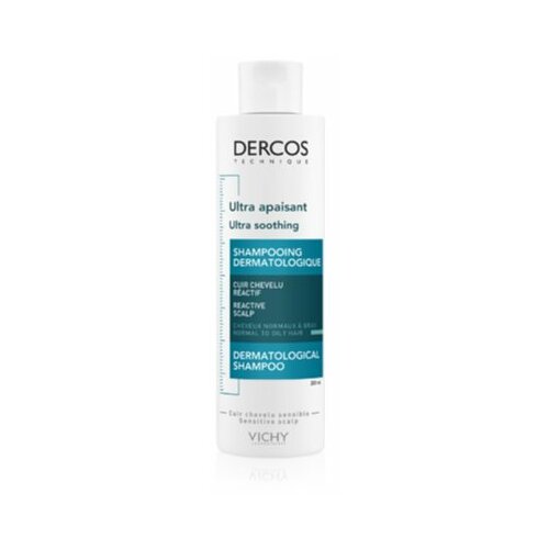 Vichy Dercos Sensitive izuzetno smirujući šampon za osetljivo vlazište za normalno do masnu kosu 200ml Slike