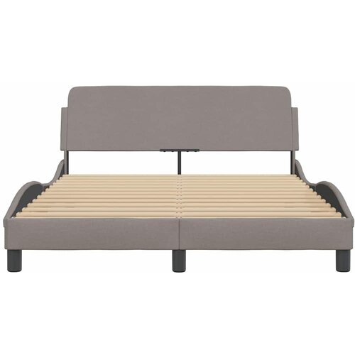  Okvir za krevet Dover smeđesivi 120 x 200 cm od tkanine Slike