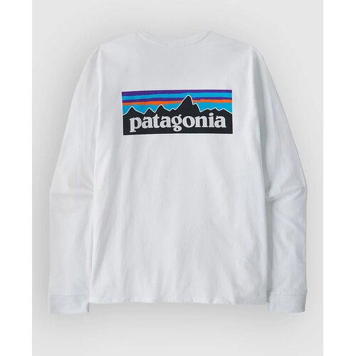 Patagonia P-6 Logo Responsibili Majica z dolgimi rokavi fiber white Cene