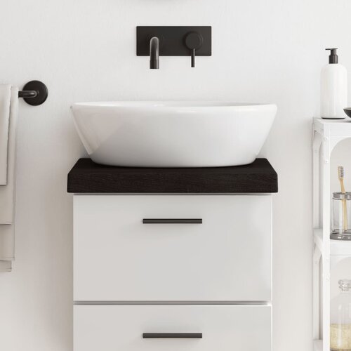 VidaXL Kupaonska radna ploča tamnosmeđa 40x30x(2-6) cm tretirano drvo Slike