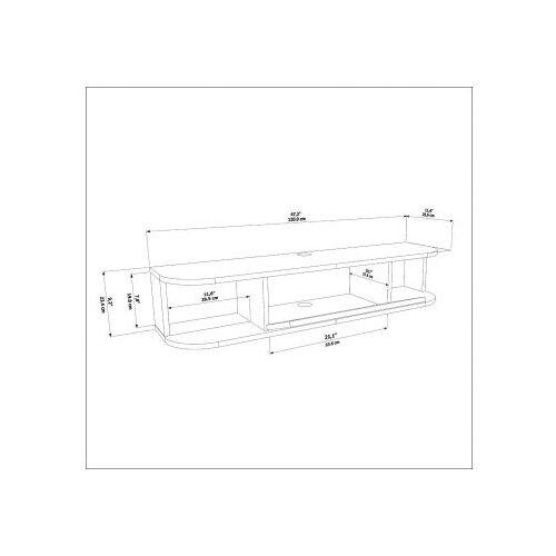 Hanah home TV komoda Ibarra, 120x23,4x29,6 cm, antracit Slike