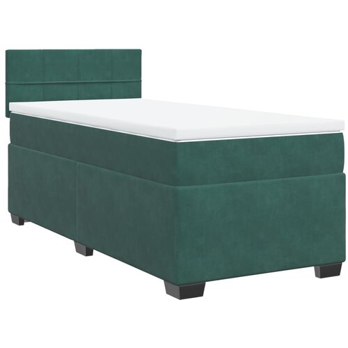 Maison Chic Box spring postelja - Vzmetna postelja z vzmetnico temno zelen 90x190 cm žamet SL23112, (21891727) Slike