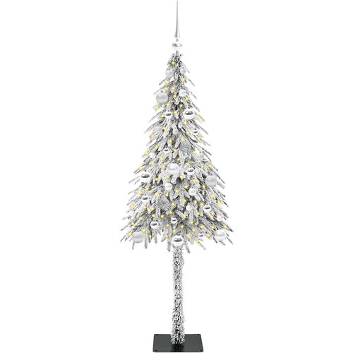 Božićno drvce s 150 LED svjetlima Bijelo 150 cm PE i čelik Slike